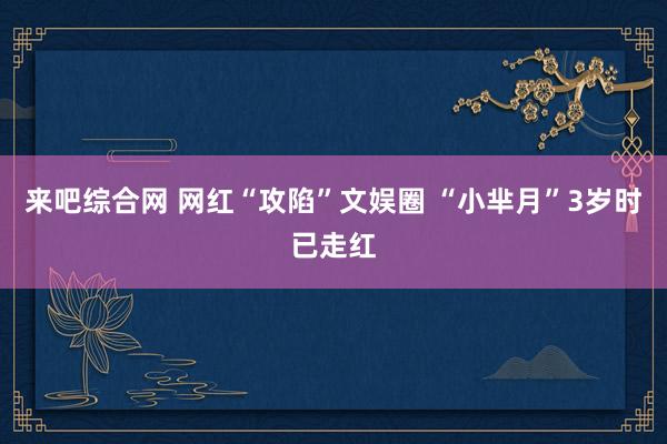 来吧综合网 网红“攻陷”文娱圈 “小芈月”3岁时已走红